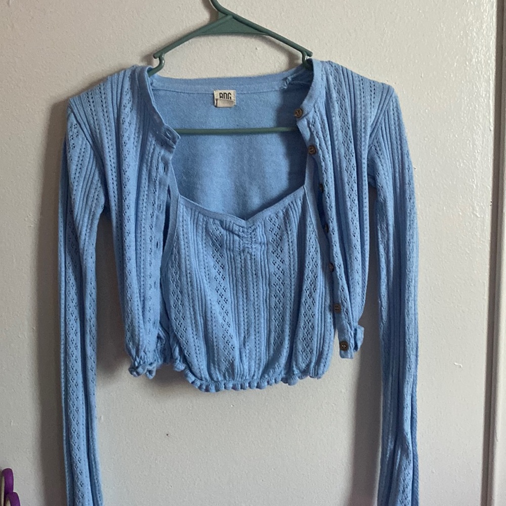 Knit sweater and top